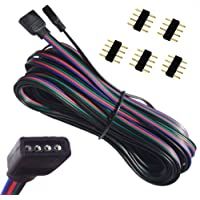 10 m - 33 pies 4 Pin tira del LED RGB cable de extensión del conectador de luz LED RGB para 5050 3528 LED con 4 paquetes…